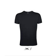 SOL'S Regent Fit - férfi környakú testhezálló póló (deep black, XL)