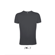 SOL'S Regent Fit - férfi környakú testhezálló póló (sötét szürke, XL)