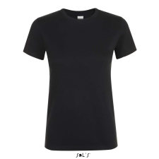 SOL'S Regent - női környakú póló (deep black, S) munkaruha