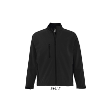 SOL'S Relax - férfi softshell zipzároszáros dzseki (black, L)