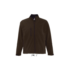 SOL'S Relax - férfi softshell zipzároszáros dzseki (dark chocolate, 2XL)