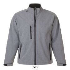 SOL'S Relax - férfi softshell zipzároszáros dzseki (grey melange, XL) munkaruha