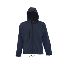 SOL'S Replay Men - kapucnis softshell dzseki (french navy, M)