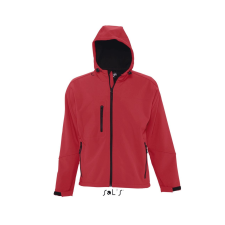 SOL'S Replay Men - kapucnis softshell dzseki (paprika, 2XL) munkaruha