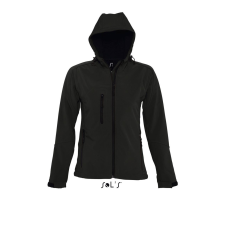 SOL'S Replay Women - kapucnis softshell dzseki (black, 2XL) munkaruha
