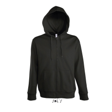 SOL'S Seven Men - pulóver bélelt kapucnival (black, 2XL)