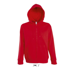SOL'S Seven Men - pulóver bélelt kapucnival (red, L)
