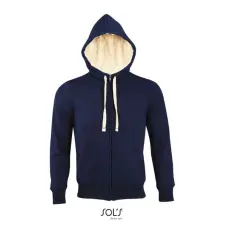 SOL'S Sherpa - unisex zipzáros pulóver sherpa béléssel (french navy, M) munkaruha