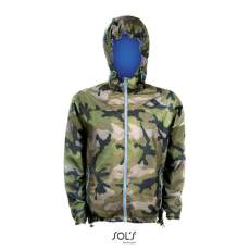 SOL'S Skate - unisex bélelt széldzseki (camo/royal blue, 2XL)