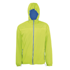 SOL'S Skate - unisex bélelt széldzseki (neon lime/royal blue, L) munkaruha