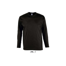 SOL'S SOL&- 039;S MONARCH férfi hosszú ujjú pamut póló SO11420, Deep Black-2XL