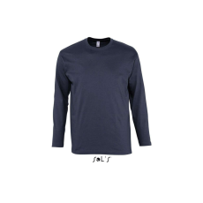 SOL'S SOL&- 039;S MONARCH férfi hosszú ujjú pamut póló SO11420, Navy-2XL