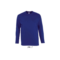 SOL'S SOL&- 039;S MONARCH férfi hosszú ujjú pamut póló SO11420, Ultramarine-3XL