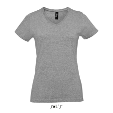 SOL'S SOL&- 039;S MPERIAL Női V-nyakú rövid ujjú póló SO02941, Grey Melange-2XL