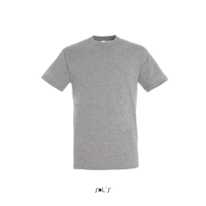 SOL'S SOL&- 039;S REGENT unisex kereknyakú rövid ujjú pamut póló SO11380, Grey Melange-2XL