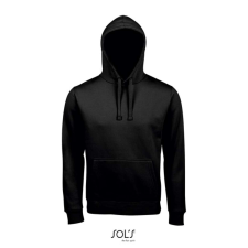 SOL'S Spencer - kapucnis pulóver (black, L) munkaruha