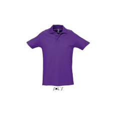 SOL'S Spring II - férfi piké póló (dark purple, XL) munkaruha