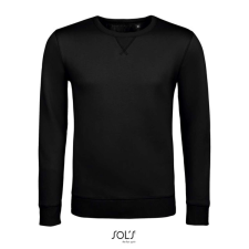SOL'S Sully - férfi környakas pulóver (black, L) munkaruha