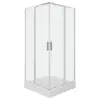  Solid SQ 90 króm szögletes zuhanykabin zuhanytálcával
