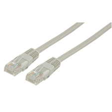 Solleysec Kábel, UTP, Cat5e, szerelt - 3 m hosszú - RJ-45 csatlakozóval - Szürke színben kábel és adapter