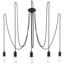 Sollux Edison 5 fekete csillár (SOL-SL.0371) E27 5 izzós IP20 világítás