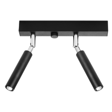 Sollux Eyetech 2 fekete mennyezeti lámpa (SOL-SL.0898) G9 2 izzós IP20 világítás