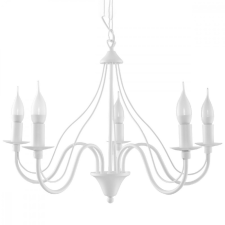 Sollux MINERWA 5 függesztett mennyezeti lámpa 5xE14 hagyományos fehér csillár SOLLUX világítás