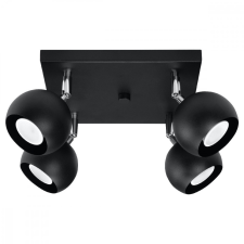 Sollux OCULARE mennyezeti lámpa 4xGU10 reflektoros mozgatható halogén lámpatest 25x25 fekete SOLLUX világítás