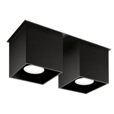 Sollux Quad 2 fekete mennyezeti lámpa (SOL-SL.0063) GU10 2 izzós IP20 világítás