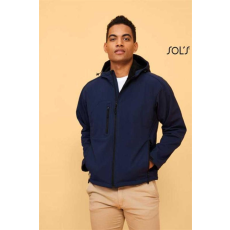 SOLS Kabát SolS Replay férfi kapucnis softshell férfi, grey melange, 2XL