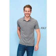 SOLS Póló Sols galléros férfi rövid ujjú (180g/m2) heather light jeans, 2XL munkaruha
