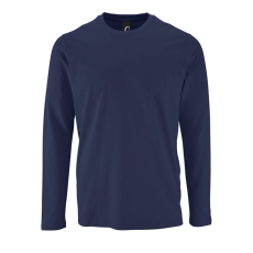 SOLS Póló Sols kereknyakú férfi hosszú ujjú (100%pamut) french navy, XL