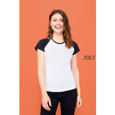 SOLS Póló Sols Milky női női, white/red, XL munkaruha