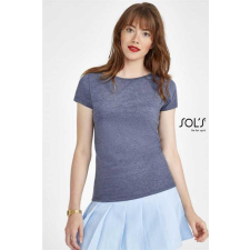 SOLS Póló Sols Mixed női kerek nyakrész női, heather blue, S munkaruha