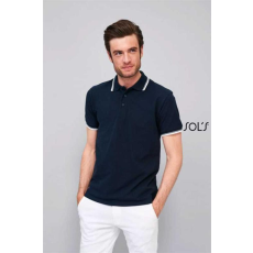 SOLS Póló Sols Practice galléros férfi (100%pamut 260g/m2) golfgreen/white, XL