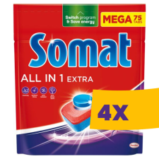 Somat All in 1 Extra mosogatógép tabletta 75db (Karton - 4 csomag) tisztító- és takarítószer, higiénia