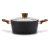 Somogyi 10-144-121 Nava Nature Lábas Üveg fedővel 24cm / 4,5L - Fekete (10-144-121)