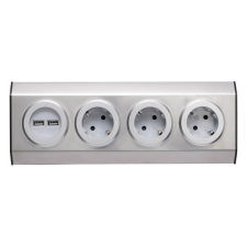 Somogyi KNV 03/USB szerelhető konyhai elosztó USB aljzatokkal (KNV 03/USB) hosszabbító, elosztó