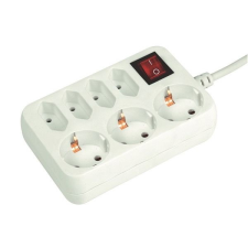 Somogyi nv 17/wh 1.5m kapcsolós fehér 7-es elosztó hosszabbító, elosztó