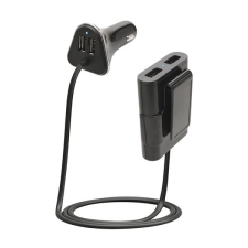 Somogyi SA 060 nagyteljesítményű 4xUSB autós gyorstöltő fekete (SA060) mobiltelefon kellék