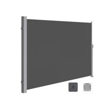 Songmics 160 x 350 cm Oldalsó Napellenző Teraszhoz és Erkélyhez Füstszürke kerti bútor