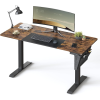 Songmics Állítható magasságú elektromos íróasztal 140 x 60 x (72-120) cm, vintage barna/fekete