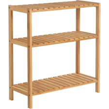 Songmics Bambusz fürdőszoba polc, tároló polc 60 x 26 x 66 cm, natúr fürdőszoba bútor