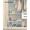 SONGMICS Cipődobozok, 6 darabos csomag, műanyag cipőtároló LSP406W02