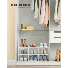  SONGMICS Cipődobozok, 6 darabos csomag, műanyag cipőtároló LSP406W02 bútor