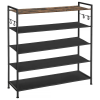Songmics Cipőtartó 5 szintes, fém cipőtartó  20-25 pár cipőhöz, 29x89x92,5 cm, barna-fekete