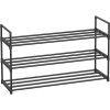 Songmics Cipőtartó, háromszintes, fém, fekete, 30 × 92 × 54 cm, 30 × 92 × 54 cm (81034)