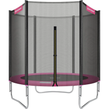 SONGMICS Gyerek trambulin külső védőhálóval, 183 cm átmérő, 100 kg, rózsaszín trambulin szett