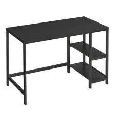 Songmics Íróasztal / számítógépasztal polcokkal - Vasagle Loft - 120 x 60 cm (fekete) íróasztal