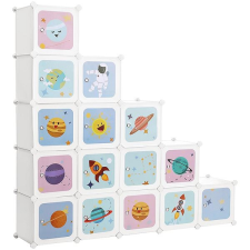Songmics , Játékszervező 15 doboz, univerzum 123 x 31 x 123 cm bútor
